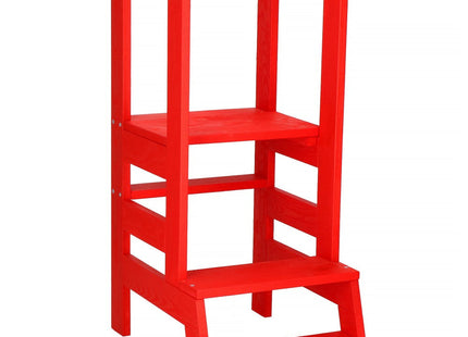 Leertoren Montessori | Leertoren Keukenhulp | Keukentoren | Leertoren Peuters | Stabiel | Rood