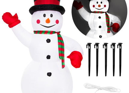 Opblaasbare Sneeuwpop - Buitendecoratie - Zelfopblazend - 240 x 100 cm