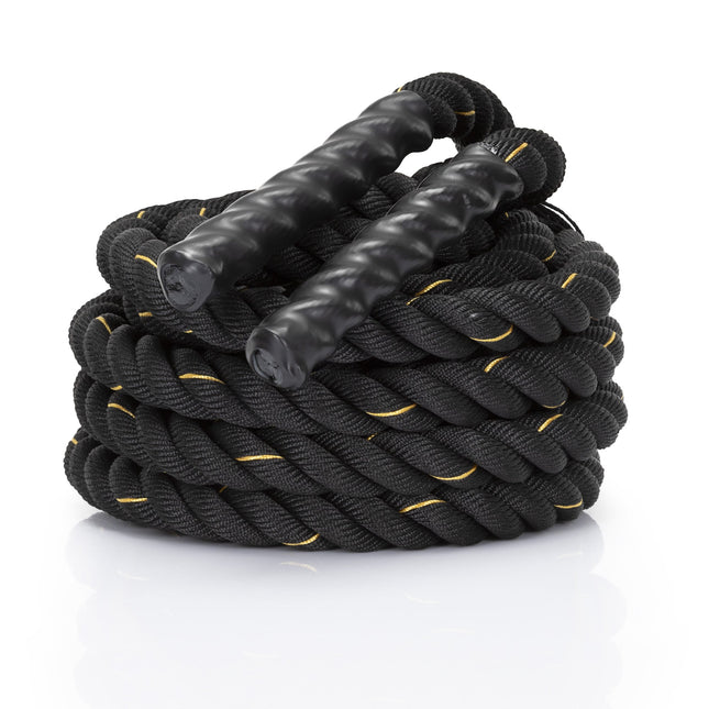 Battle Rope - 9 Meter - Inclusief Hoes - 6.2 KG - Zwart