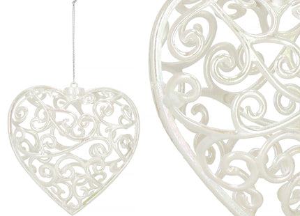 Kerstversiering | Kerstdecoratie voor binnen | Kersthanger | Hart | 9 cm