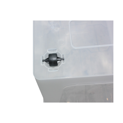 HL Opbergbox met deksel en wieltjes - 60 Liter - Stapelbaar - Kunststof - Transparant
