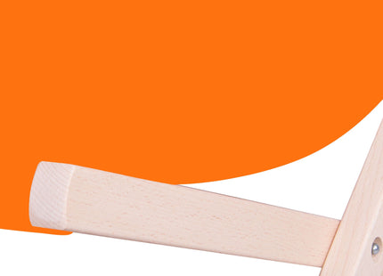 Strandstoel - Verstelbaar - Beukenhout - Hangemaakt - Oranje
