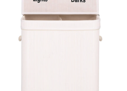 Wasmand | 100 Liter | 2 Vakken | Lights | Darks | Wit