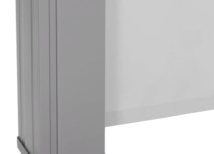 Windscherm - Tuinscherm - Oprolbaar - Waterbestendig - Staal - Aluminium - Lichtgrijs - 350 X 180 CM