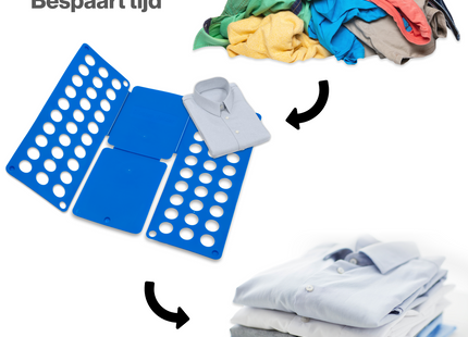 Muntel® Kleding Vouwplank - Kledingvouwer - Opvouwplank - Vouwhulp - Blauw
