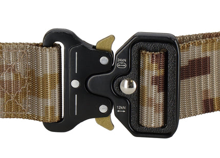 Riem - Buidel set - Polyester - Ritssluiting - Militair - camouflagegesp - Bruin - 125 cm