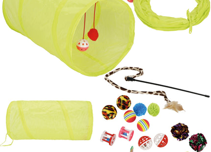 Kattenspeeltjes - 21 Stuks - Inclusief Tunnel - Speelgoed - Duurzaam