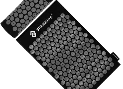 Acupressuurmat - Spijkermat - Lichaamsstimulator - Ontspanning - Massage  - Kussen - Zwart/Grijs