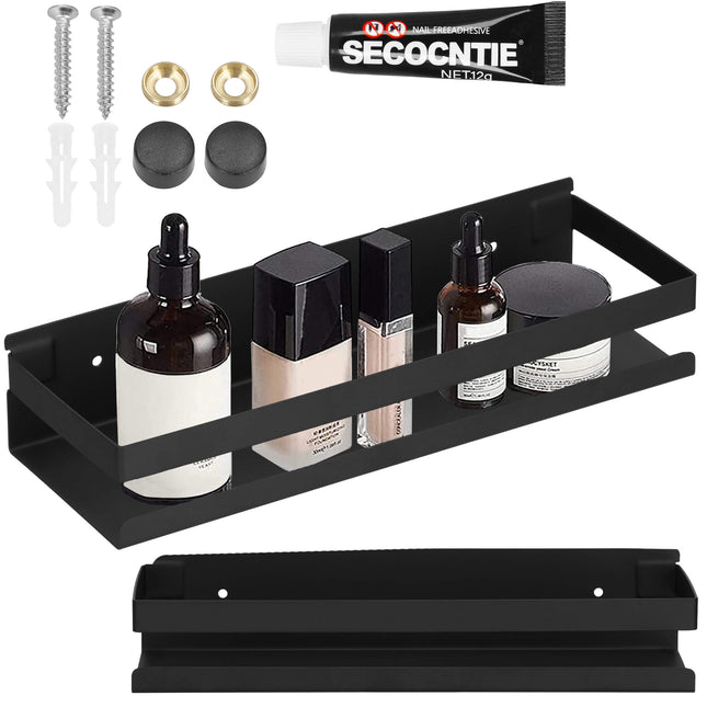 Doucherek | Badkamer Plank | Doucheplank | RVS | 30 cm | Zwart