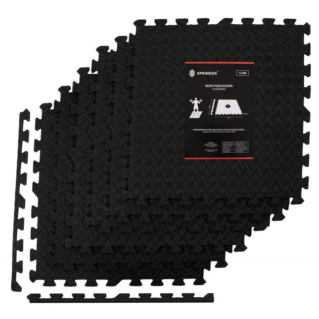 Puzzelmat | Fitness Vloer | Fitnessmat | Fitnesstegels | 60 x 60 cm | Set van 6