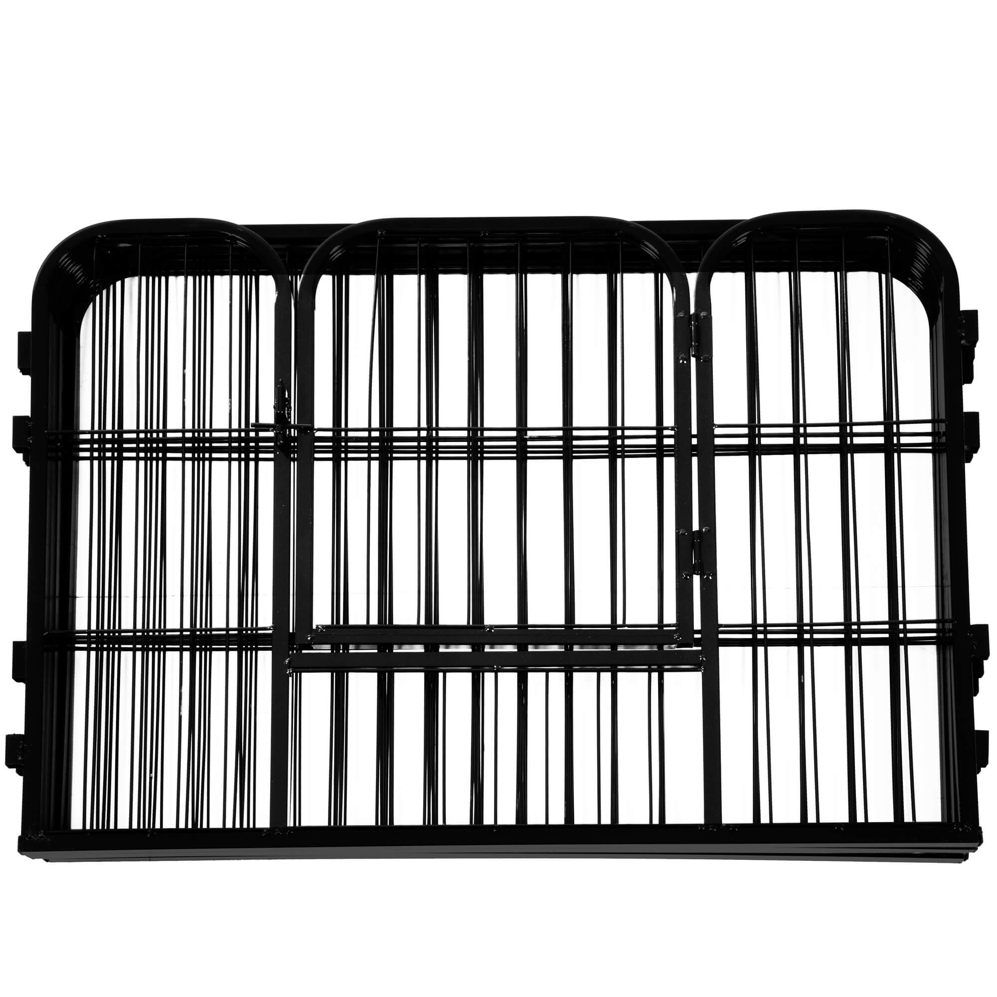 Puppyren -  Opvouwbaar - Metaal - Zwart - 165x84x60 CM
