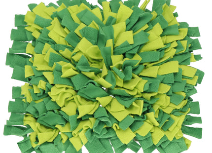 Hondensnuffelmat - Hondenspeelgoed - Gebit - Reiniging - Ontspannen -Fleece - Groen - Geel