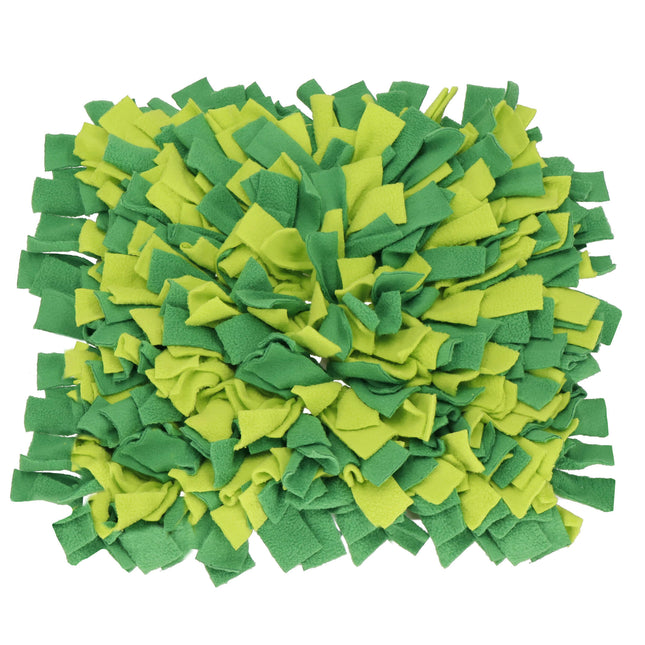 Hondensnuffelmat - Hondenspeelgoed - Gebit - Reiniging - Ontspannen -Fleece - Groen - Geel