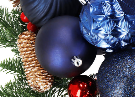 Kerstballen | 30 Stuks | 8 cm | Marineblauw