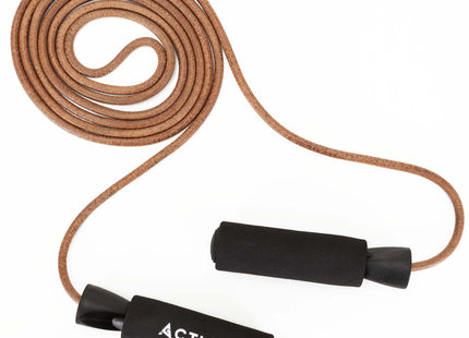 Actiget®  Springtouw | Sport Springtouw | Fitness Springtouw | Verstelbaar | Leer | Bruin | 297 Cm