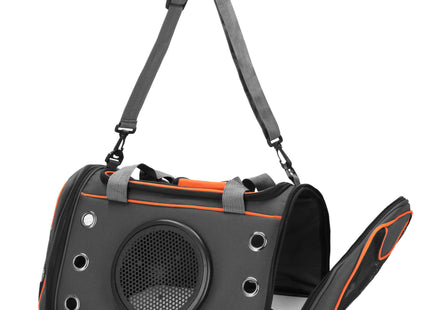 Reismand - Transporttas - Draagbaar - 5kg - Zwart - Oranje - 24 x 48 x 33 cm