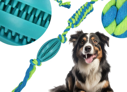 Hondenspeeltje - Hondenbijtring - Rubber - Tandheling - Groen