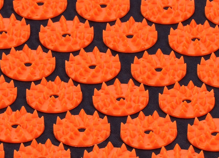 Acupressuurmat - Spijkermat - Lichaamsstimulator - Ontspanning- Massage - Oranje/Zwart