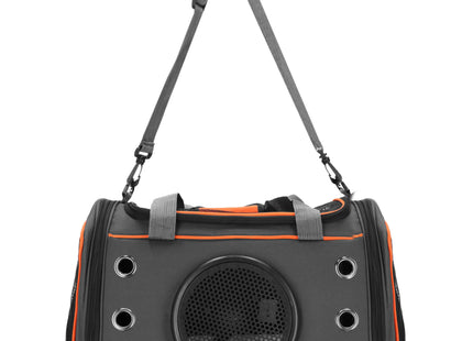 Reismand - Transporttas - Draagbaar - 5kg - Zwart - Oranje - 24 x 48 x 33 cm