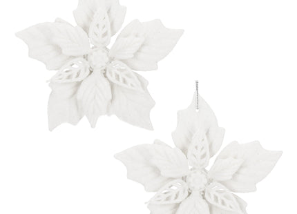 Kerstboomhanger | Ster van Bethlehem | Wit Glitter | 12 Cm