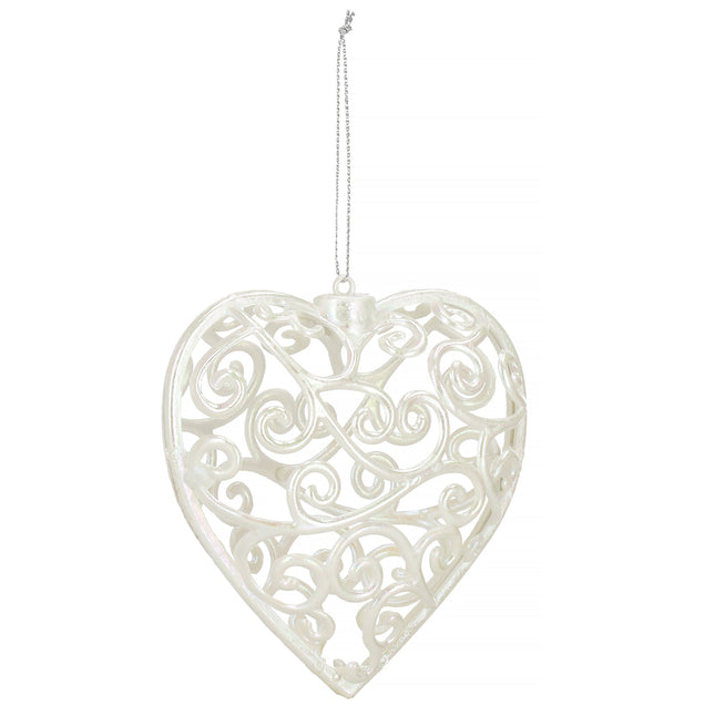 Kerstversiering | Kerstdecoratie voor binnen | Kersthanger | Hart | 9 cm