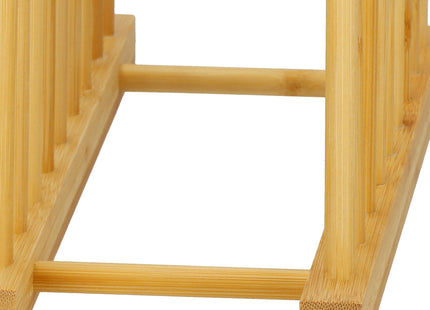 Bordenstandaard - Bordenhouder-  Afdruipen - Servies -  Organizer - 8 Vakken - Bamboe