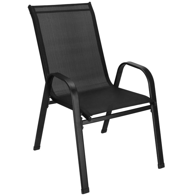 Tuinstoelen | Tuinstoelen | Aluminium | Textileen | 2 Stuks | Zwart | 120 Kg