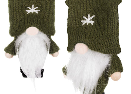 Kerstkabouter - Kersthanger - Kerstdwerg - Kerstversiering - Groen - 8 cm