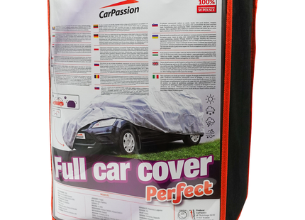 CarPassion Perfect Autohoes - Beschermhoes - Waterdicht &amp; Vorstbestendig - Maat XL - Grijs - 485 x 137 x 150 cm