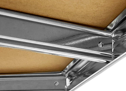 Stellingkast - 875 kg Draagkracht - Hoekkast -  Opbergrek - 180 x 90 x 40 cm - Zilver