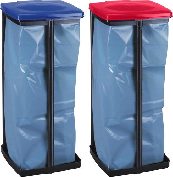 Afvalzak houder - Prullenbak - Inklapbaar - 120 Liter - 2 stuks - 87 cm