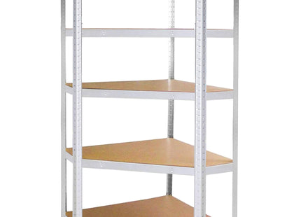 Stellingkast - 875 kg Draagkracht - Hoekkast -  Opbergrek - 180 x 90 x 40 cm - Zilver