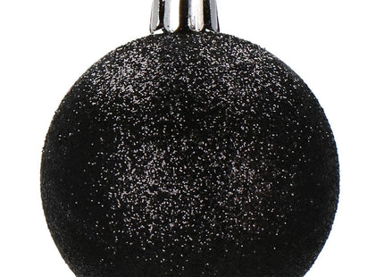 Kerstballen | 77 Stuks | Zwart