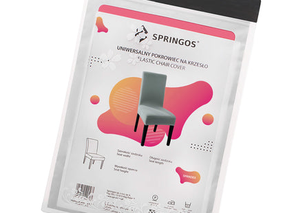 Stoelhoes - Voor Eetkamerstoelen - Met Stretch - Geruit - Grijs