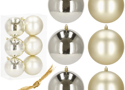 Kerstballen | 6 Stuks | 10 cm | Champange Goud