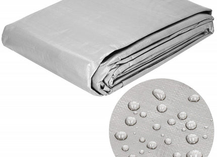 Afdekzeil | Dekzeil | Zeildoek | Waterdicht | PVC | 6 x 4 m | 270 g/m2 | Grijs/Zwart