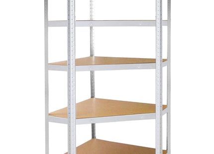 Stellingkast - 875 kg Draagkracht - Hoekkast -  Opbergrek - 180 x 90 x 40 cm - Zilver