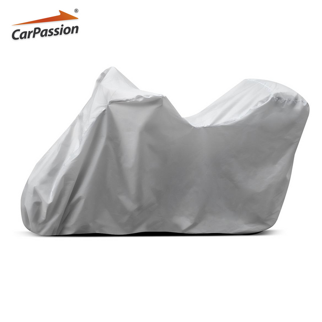 CarPassion  Motorhoes - Beschermhoes - Waterdicht & Vorstbestendig - Maat M - Grijs - 225 x 104 x 123 cm