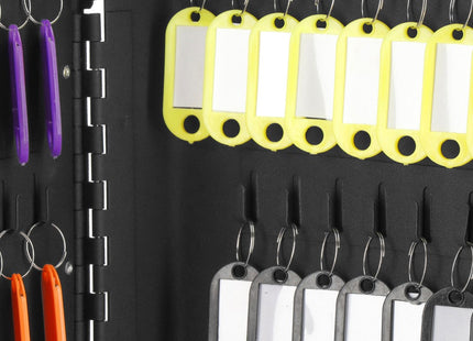 Sleutelkluis | Sleutelkast | Sleutelbox | 100 Haken | 30 x 24 x 7 cm | Zwart