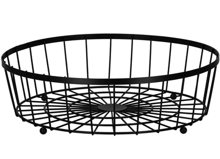 Fruitmand - Dubbel - Metalen Mand - Zwart - 32,5x30 cm
