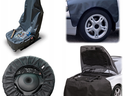 Monteurset - Beschermingset - Stoelhoes - Stuurhoes - Spatbordhoes - Voorbumperbeschermer  Autohoes - Gereedschap - Monteur - Garage - 4 Delig