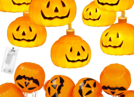 Halloween Decoratie - Lichtslingers - Verlichting - Pompoenen - 10 LED