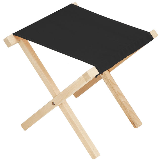 Campingkruk - Kampeerkruk - Viskruk - Voetensteun - Opvouwbaar - Zwart