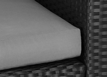 Tuinset - 4 Delig - Stoelen - Bank - Tafel - Rotan - Hoekbank - Zwart/Grijs