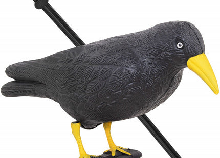 Duivenverjager | Raaf | 83 x 45 x 10 cm | Zwart/Geel