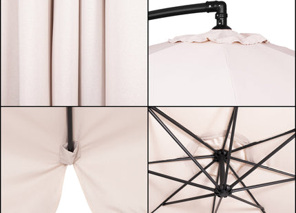 Parasol | Parasols | Kantelbaar | Met Ventilatie | Ecru | Ø300 cm