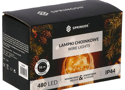 Draadverlichting - Kerstboomverlichting - 480 LED - Koud Wit - 48 M