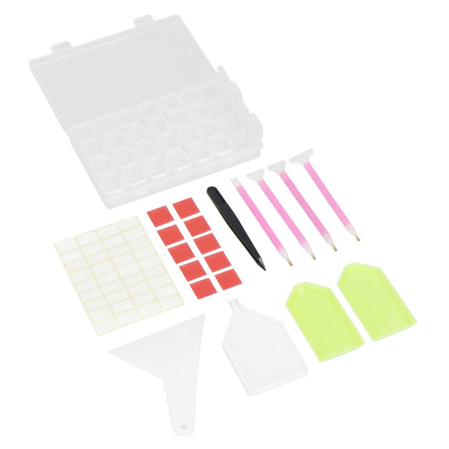 Diamond Painting | Diamond Painting Opbergdoos | Diamond Painting Accessoires | 21 Stuks