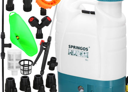 Drukspuit - Elektrische - Accu - Onkruidbestrijding - Regelbare Sproeikop  - 16 Liter