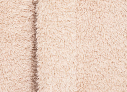 Badjas - Fleece - Teddybeer - Beige - Capuchon - Riem - Maat S/M